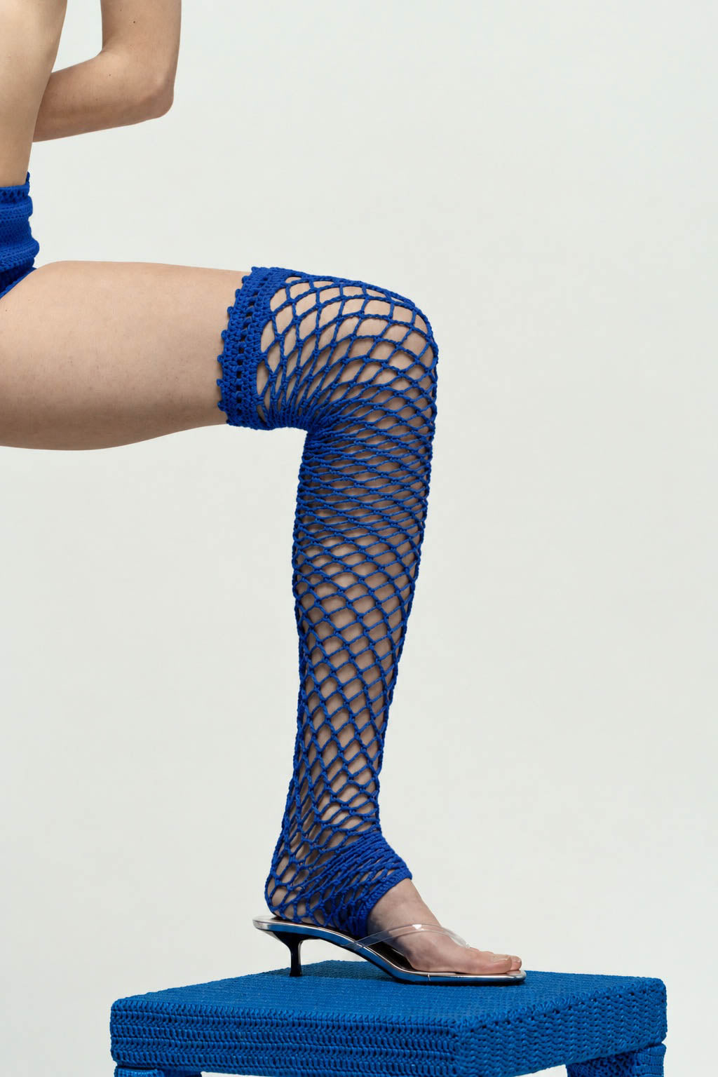 Royal blue loop sock