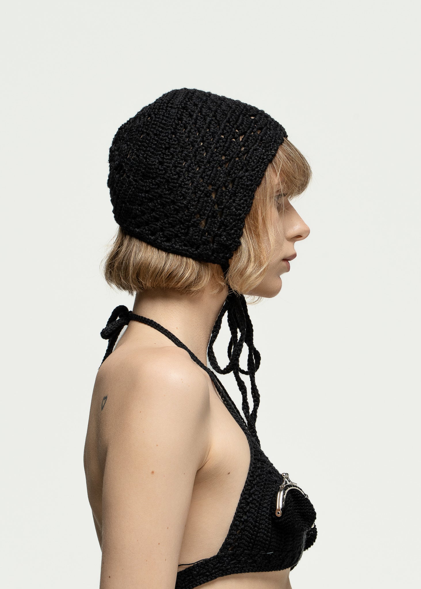Signal Black Crochet Hat