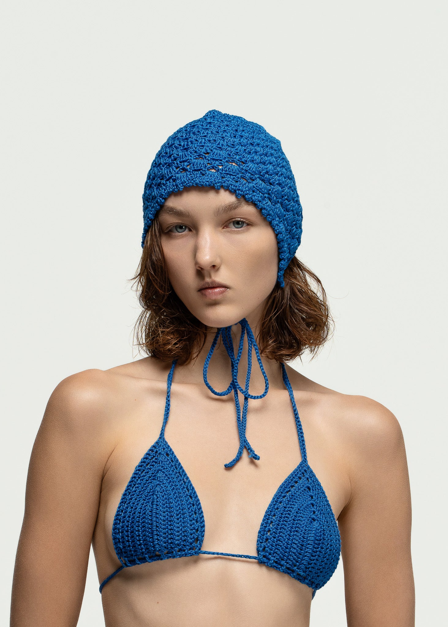 Signal Blue Crochet Hat