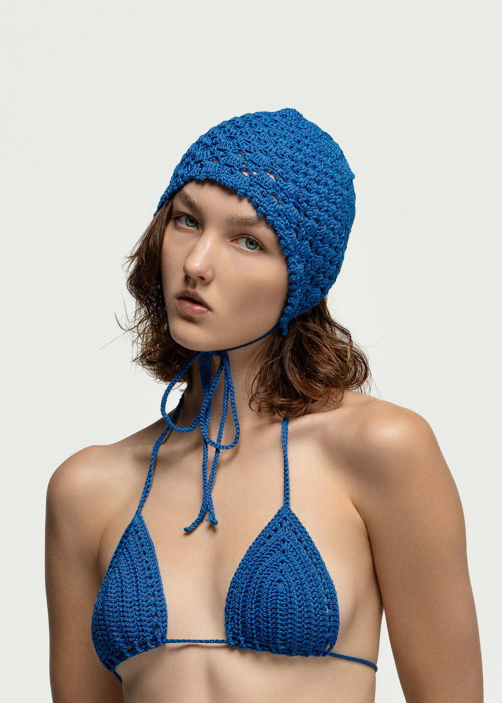Signal Blue Crochet Hat
