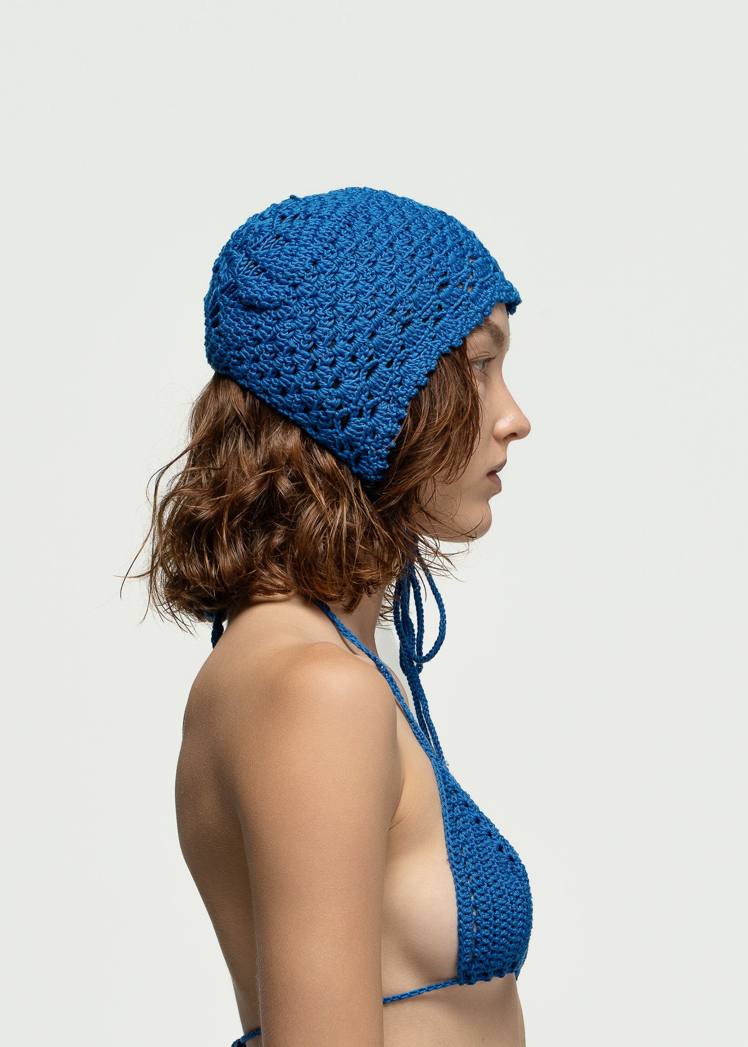 Signal Blue Crochet Hat