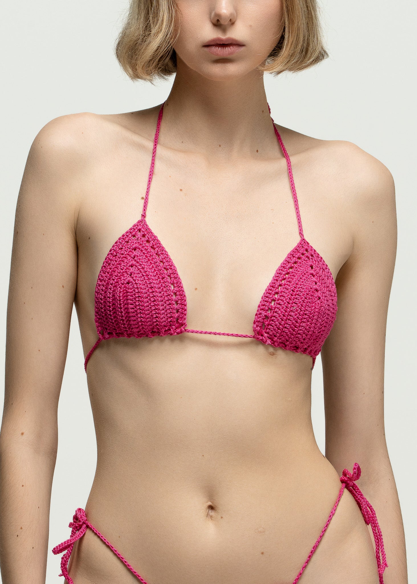 Signal Pink Bikini Top