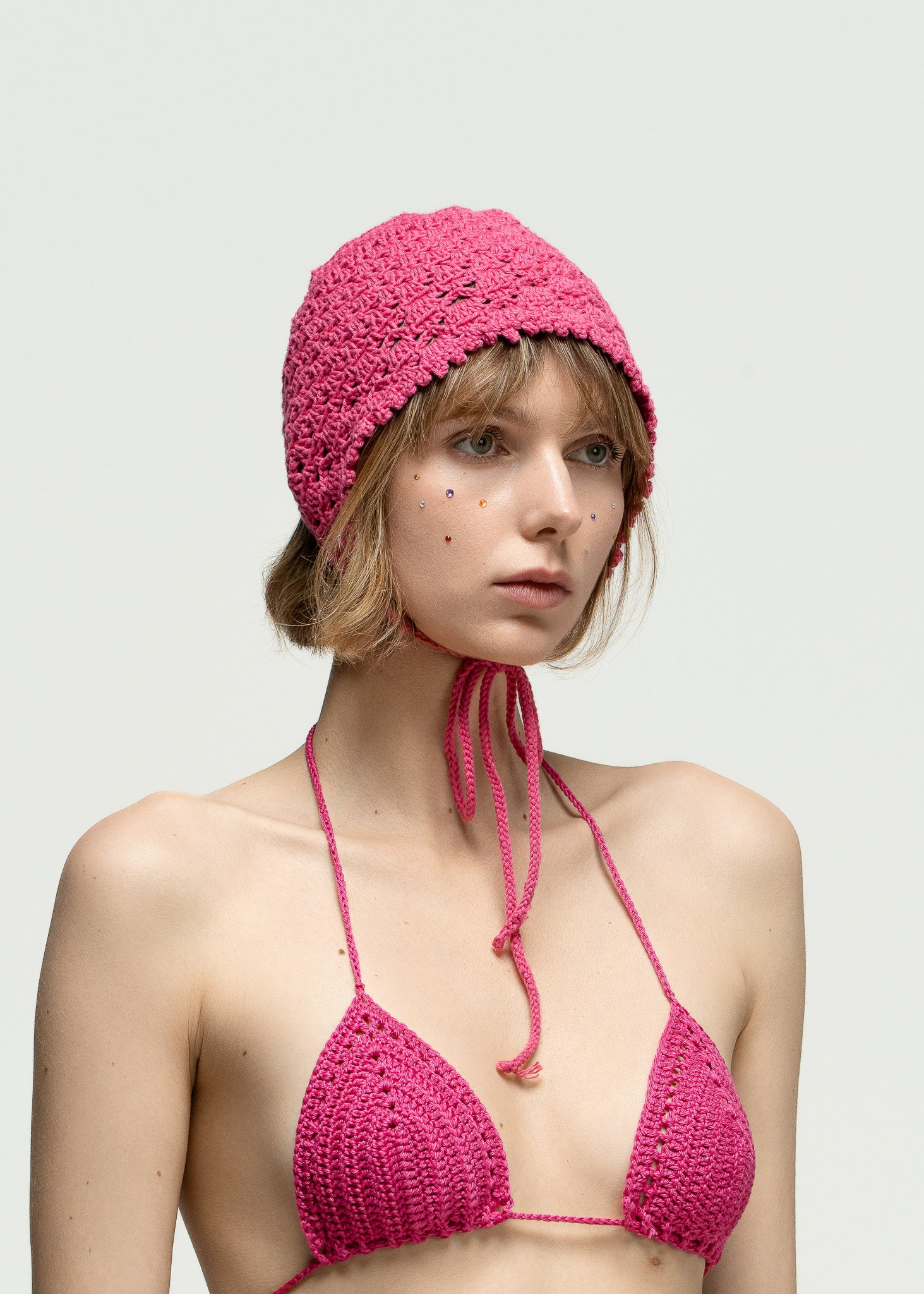Signal Pink Crochet Hat