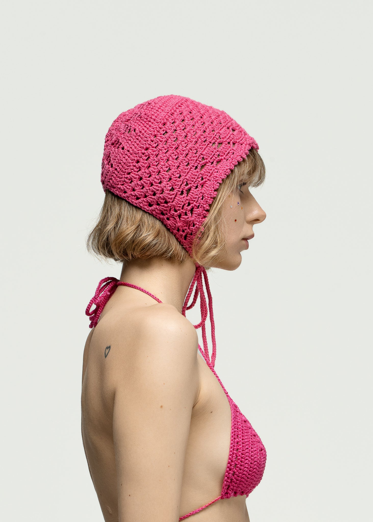 Signal Pink Crochet Hat