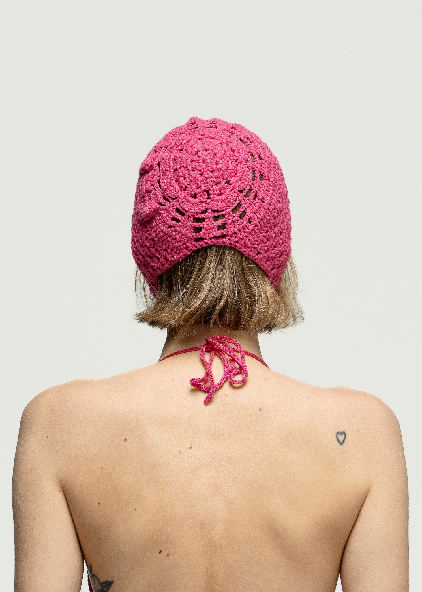 Signal Pink Crochet Hat