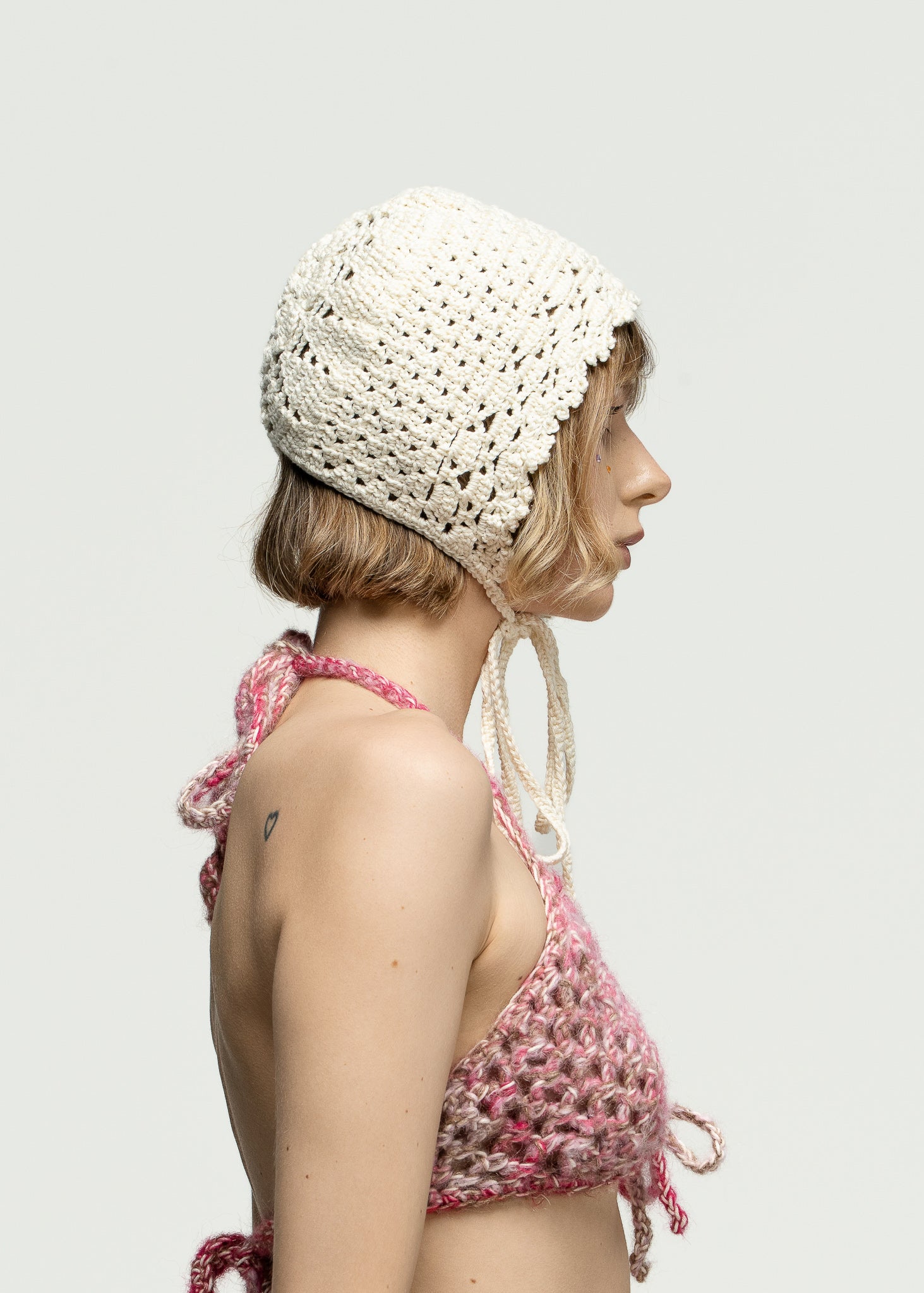 Signal White Crochet Hat