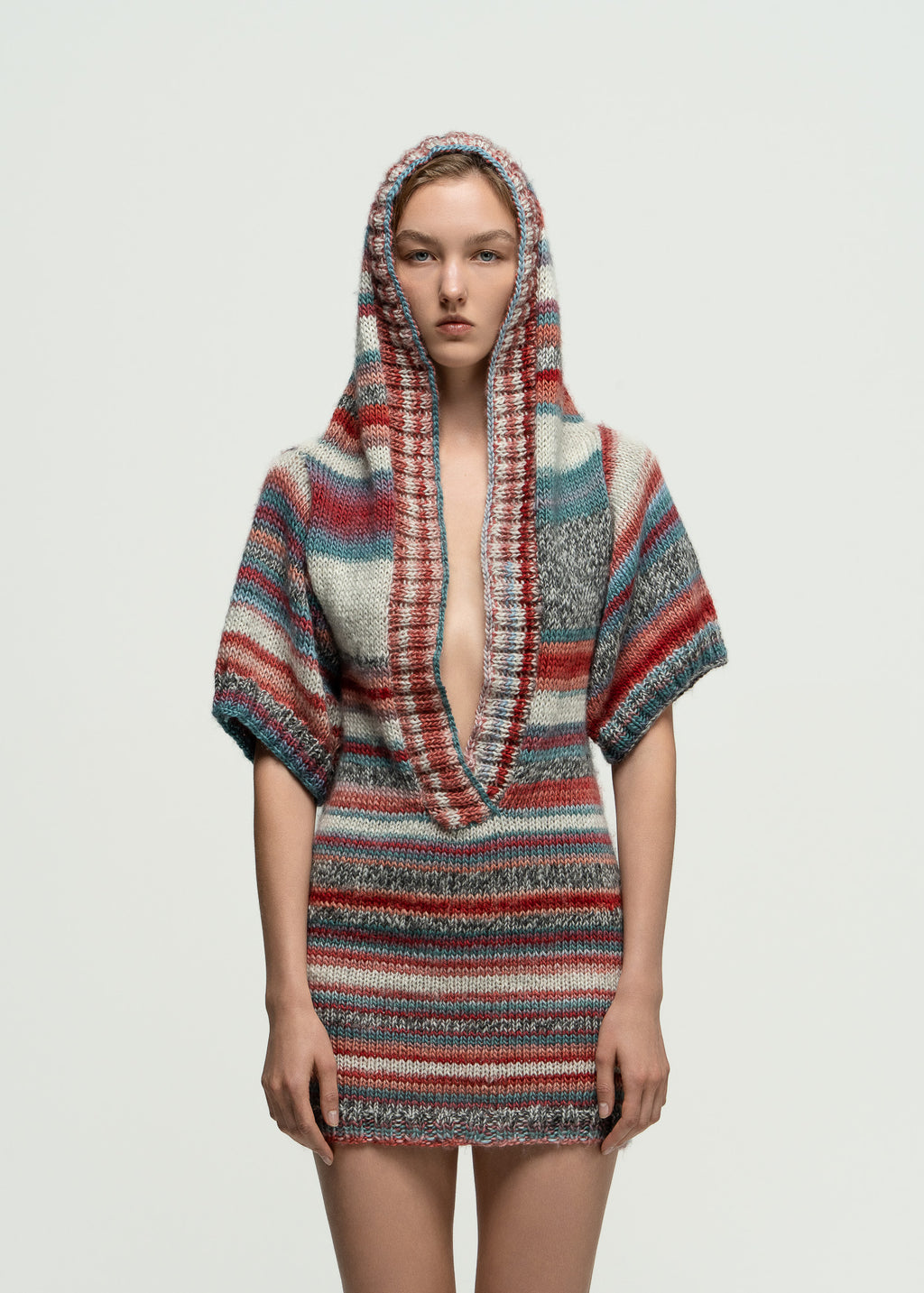 Crimson Earth Hood Dress
