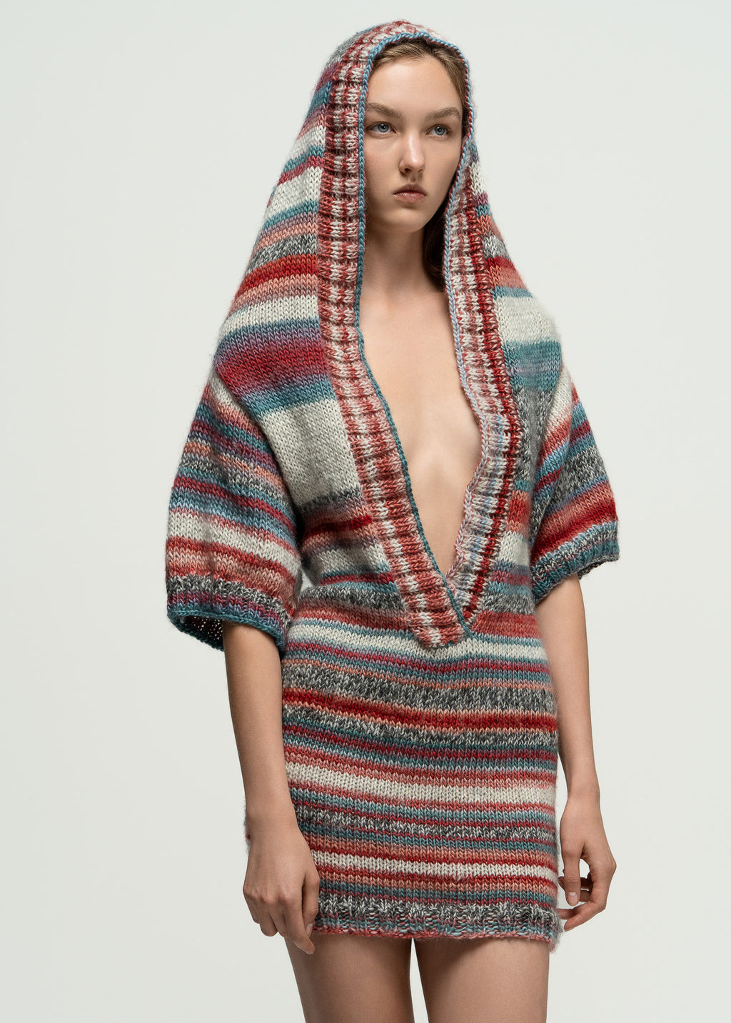 Crimson Earth Hood Dress