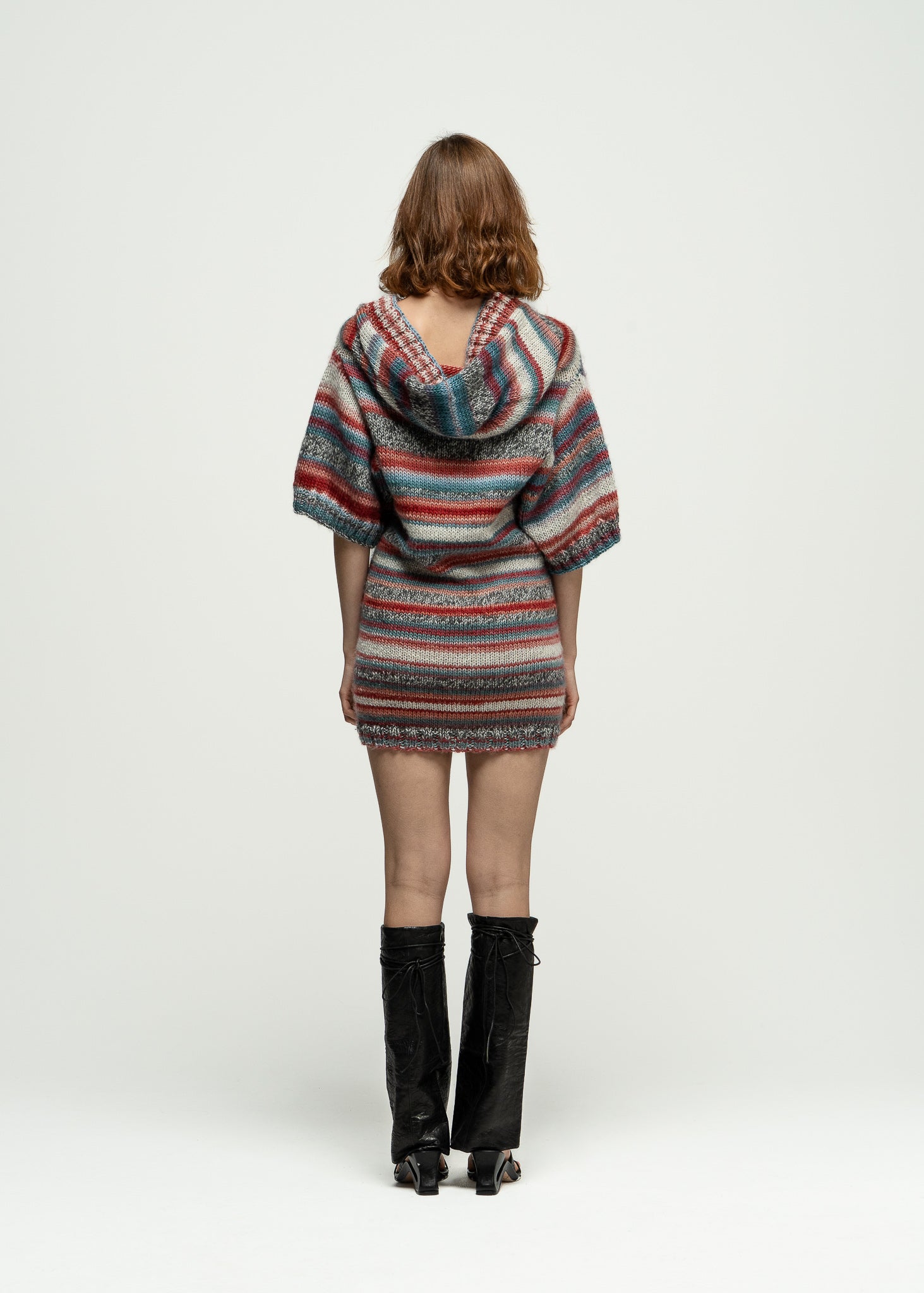 Crimson Earth Hood Dress