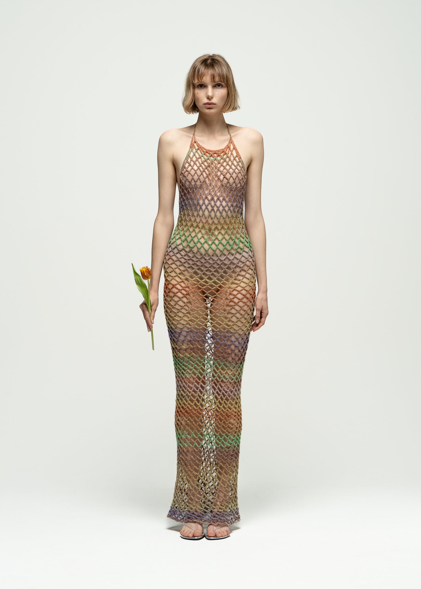 Earth Bloom Net Gown