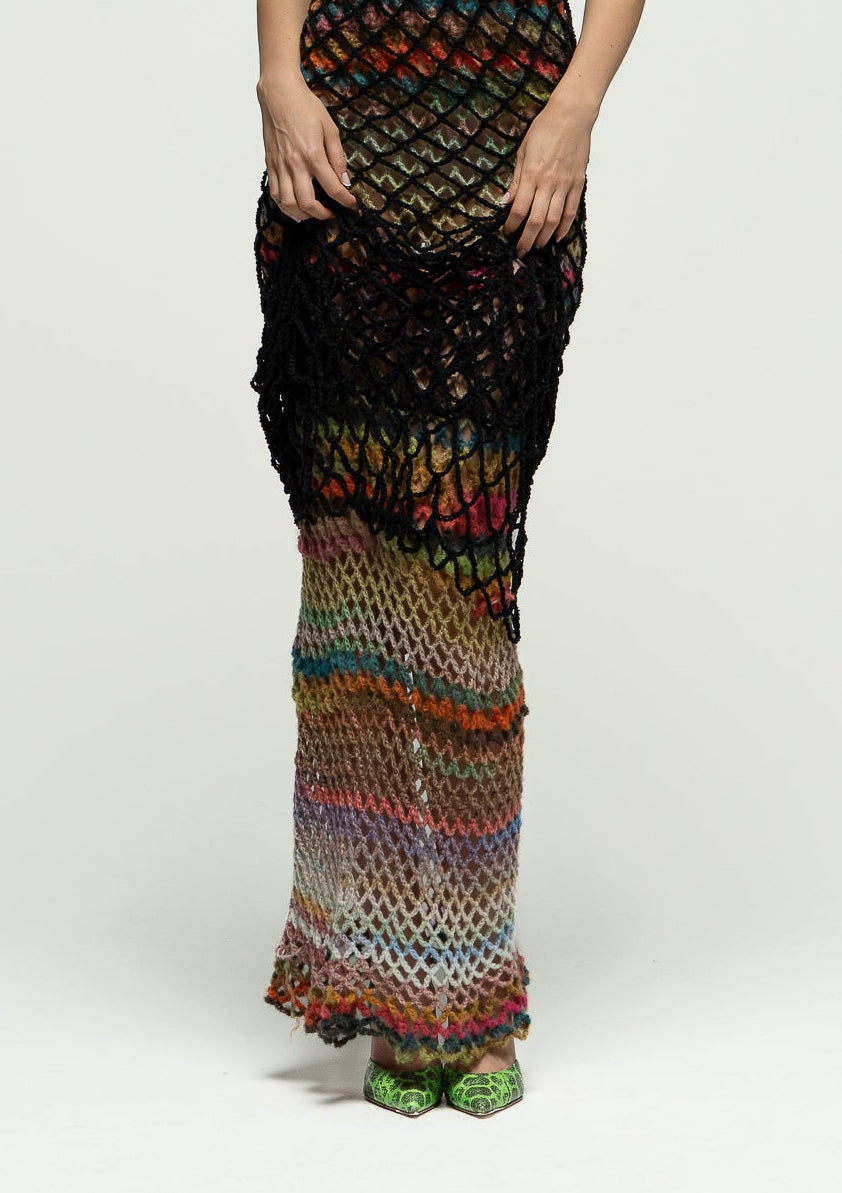 Electric Bloom Net Dress