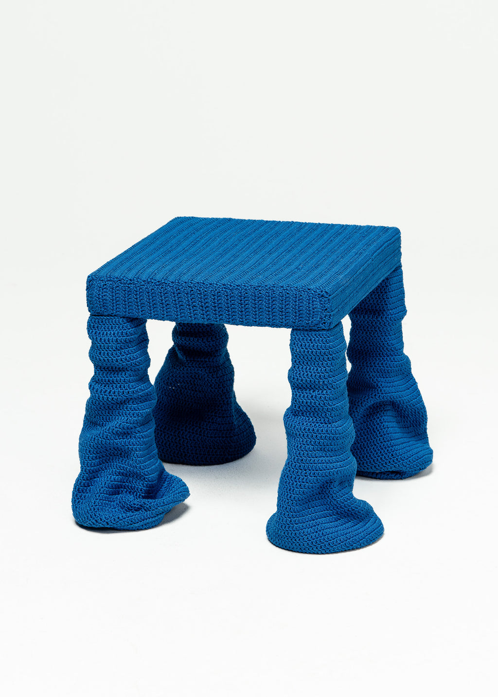 Signal Blue Crochet Table
