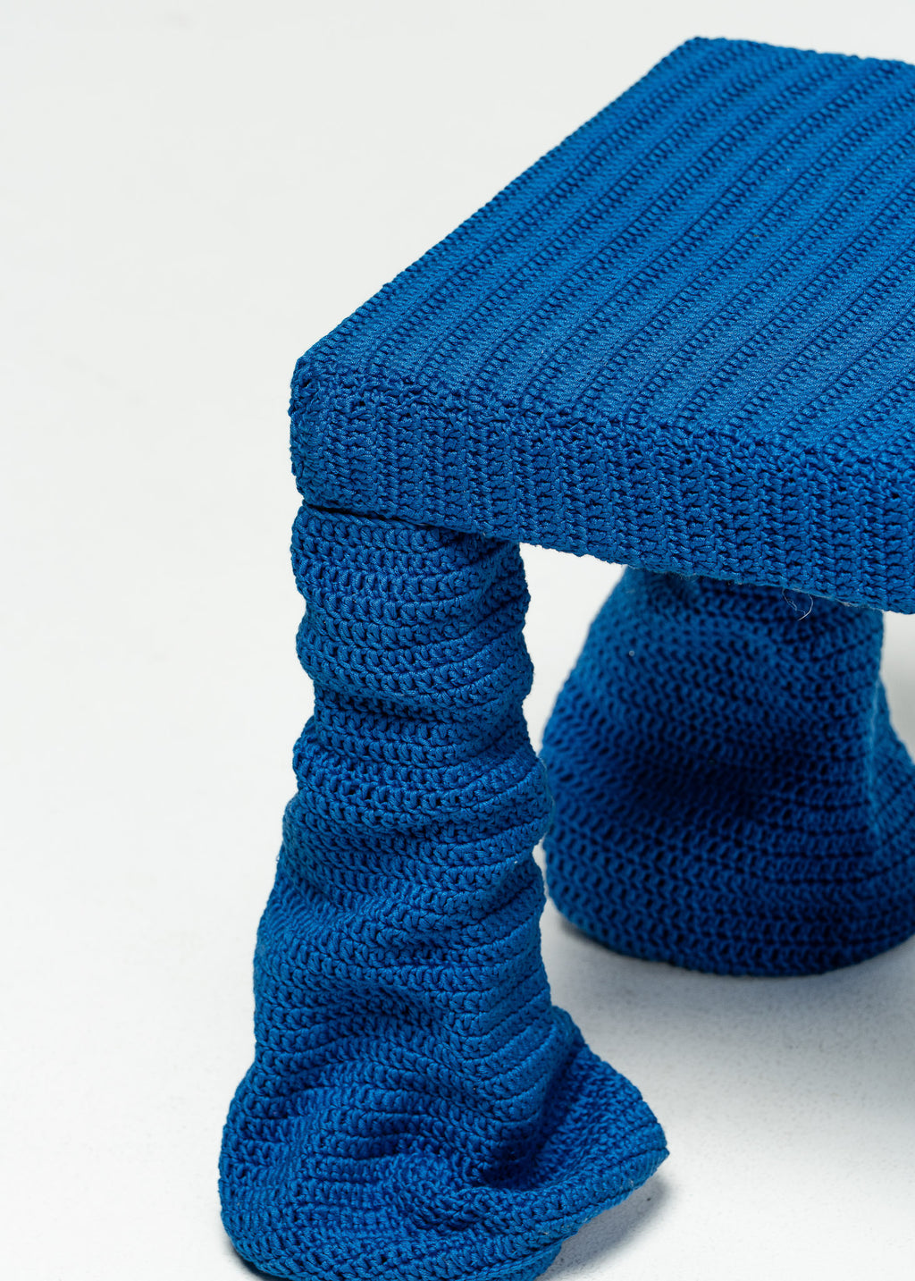 Signal Blue Crochet Table