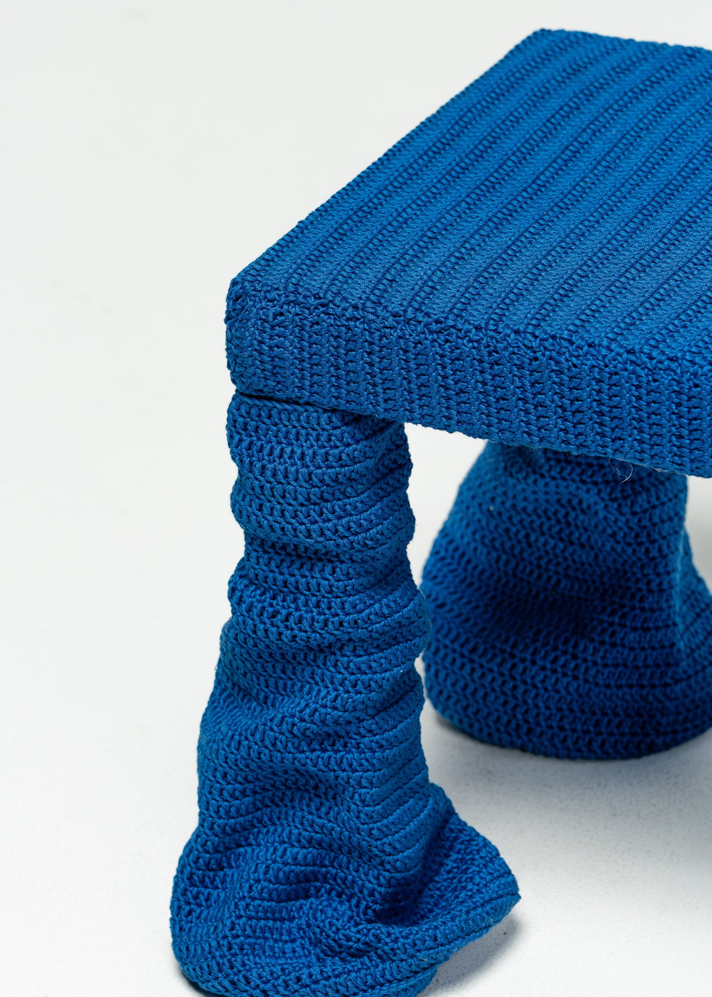 Signal Blue Crochet Table