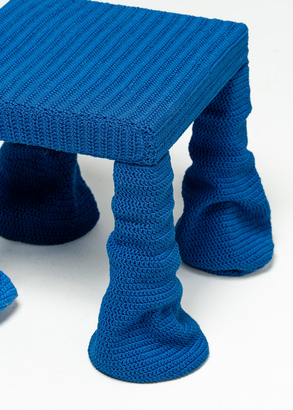 Signal Blue Crochet Table